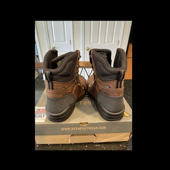 Keen 1026488 8″ Independence Dark Earth/Black Carbon Fiber Toe WP Work Boot 8D main image 10